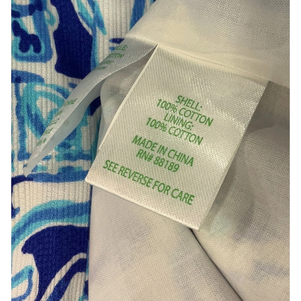 NWT Lilly Pulitzer Cathy Bomber Blue Get Trunky Engineered Elephant Shift Dress - Picture 12 of 12